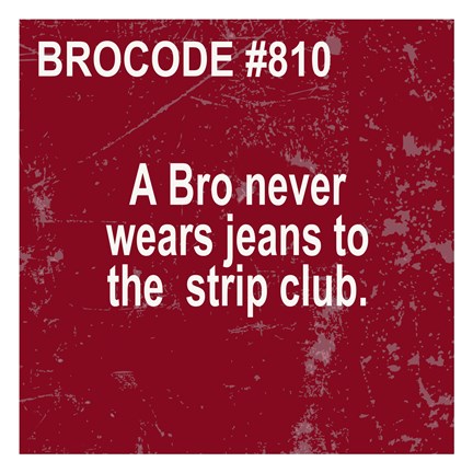 Framed Bro Code 810 Print