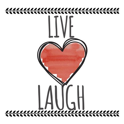 Framed Live Love Laugh Print