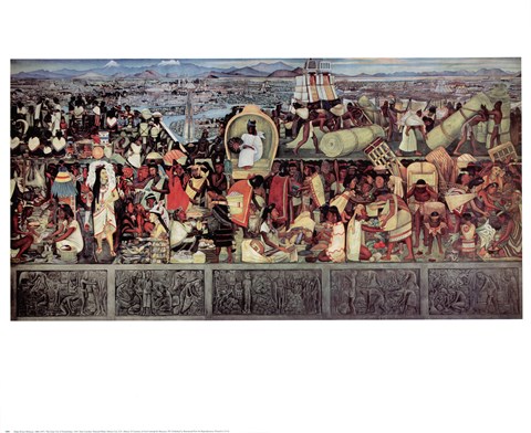 Framed Great City Of Tenochtilan Print
