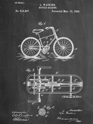 Framed Bicycle E Print