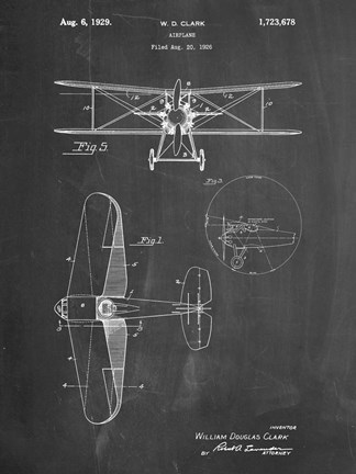 Framed W.D. Clark Plane D Print