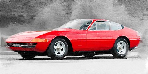 Framed 1968 Ferrari 365 GTB4 Daytona Print