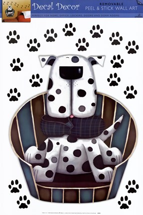 Framed Polka Dot Pup Print