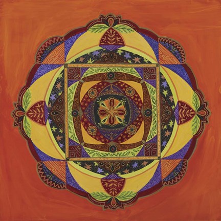 Framed Compassion Mandala Print