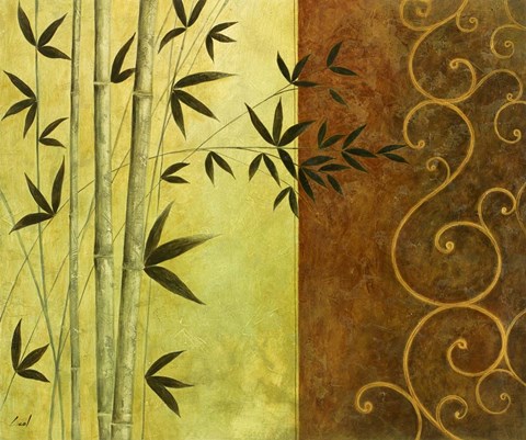 Framed Bamboo Elegance I Print