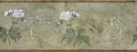 Framed Pair of White Flowers Panel Print