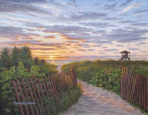 Framed Sunrise at Delray Beach Print