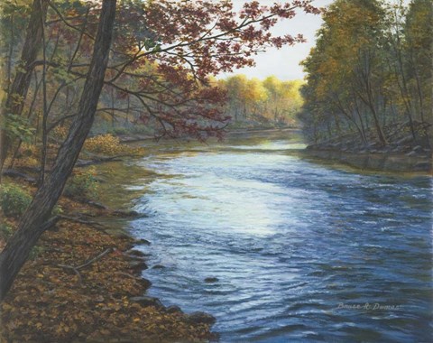 Framed Autumn River Print
