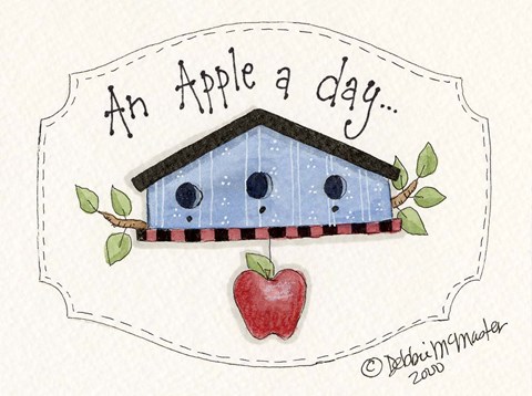 Framed Apple A Day... Print