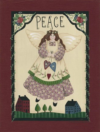 Framed Peace Angel Print