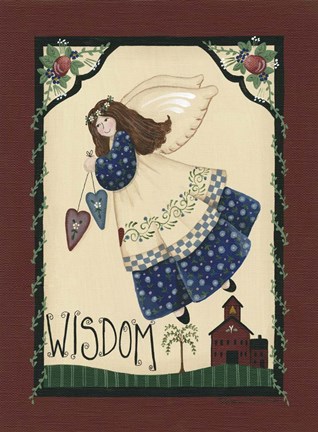 Framed Wisdom Angel Print