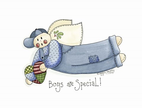 Framed Boys Are Special Angel Print