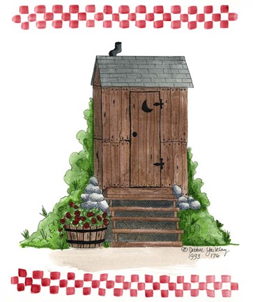 Framed Wooden Outhouse Print