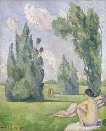 Framed Nude in a Landscape, 1890 Print
