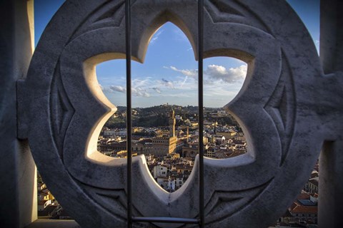 Framed Over the Tower Print