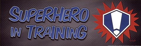 Framed Superhero In Training Print