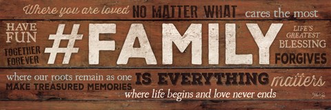 Framed #FAMILY Is Everything Print