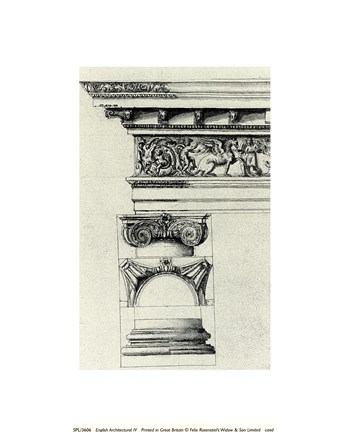 Framed Anonymous - English Architectural IV Print