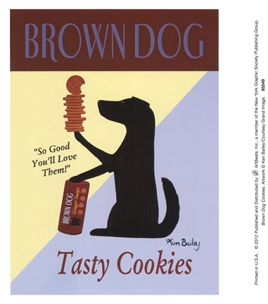 Framed Brown Dog Cookies Print