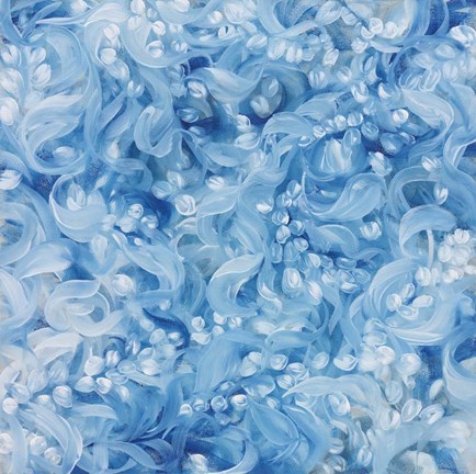 Framed Blue Swirls Print