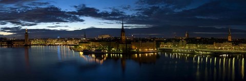 Framed Stockholm by Night Print