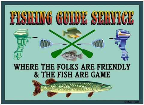Framed Fishing Guide Service 2 Print