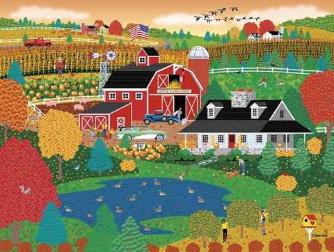 Framed Apple Pond Farm Fall Print