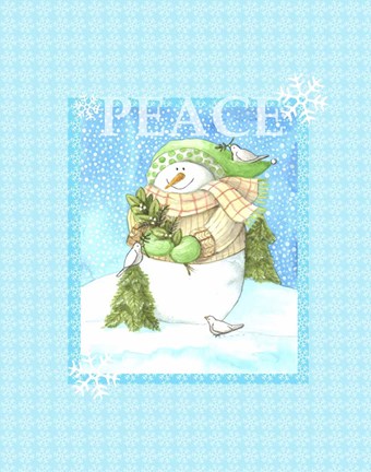 Framed Snowman Joy Print