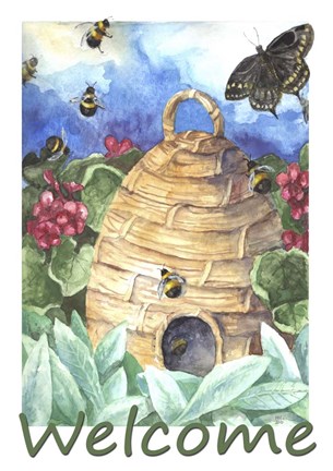 Framed Beehive Welcome Print