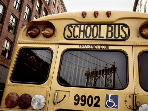 Framed NYC School Bus Print