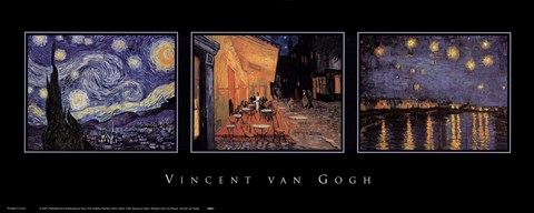 Framed Van Gogh Trilogy Print