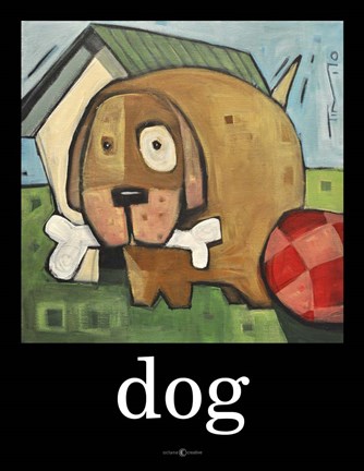 Framed Dog Poster 2 Print