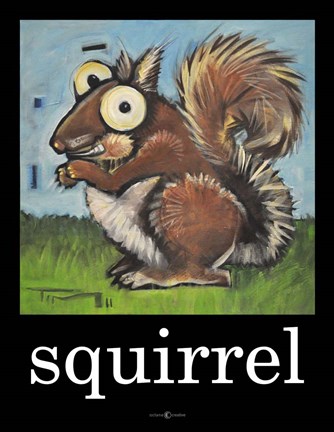 Framed Squirrel Poster Print
