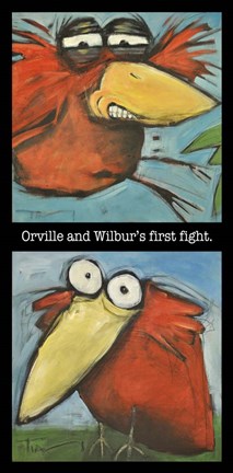 Framed Orville And Wilbur&#39;s First Flight Print