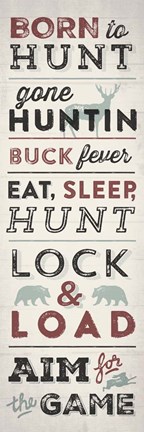 Framed Hunting Typography Print