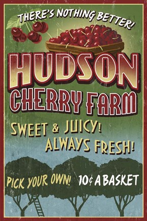 Framed Hudson Cherry Farm Print