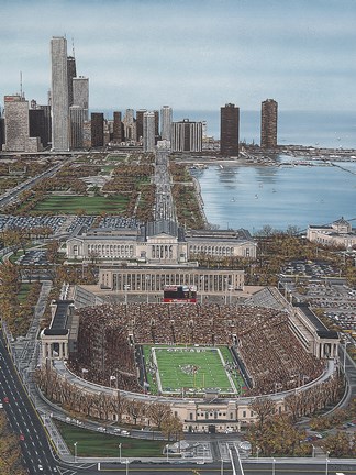 Framed Chicago&#39;s Soldier Field Print