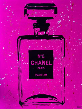 Framed Chanel Pop Art Pink Chic Print
