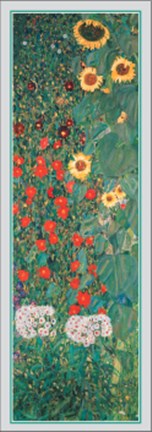 Framed Garden Of Sunflowers Print