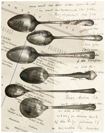 Framed Cutlery Spoons In Sepia Print