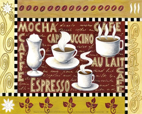 Framed Coffee Montage Print