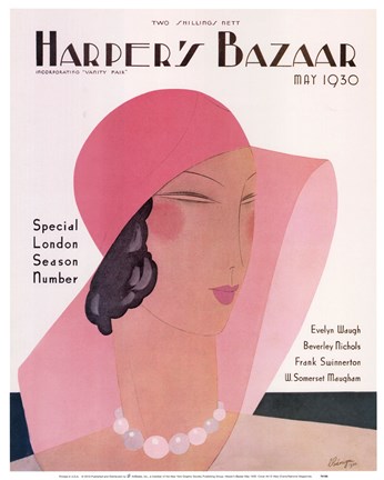Framed Harper&#39;s Bazaar May 1930 Print