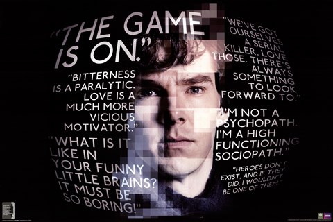 Framed Sherlock - Quotes Print