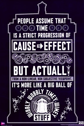 Framed Doctor Who - Wibbly Wobbly Quote Print