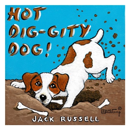 Framed Hot Dig-Gity Dog! Print