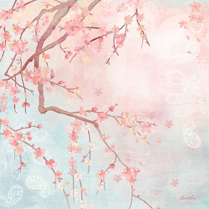 Framed Sweet Cherry Blossoms IV Print