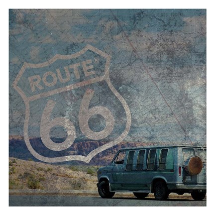 Framed Route 66 Van Print