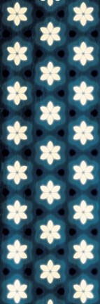Framed Floral Blue Glow Print