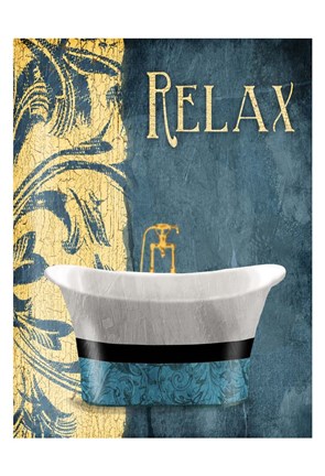 Framed Tub Relax Print