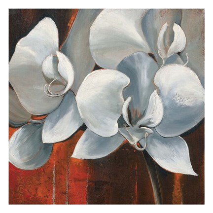 Framed Pearl Orchid I Square Print